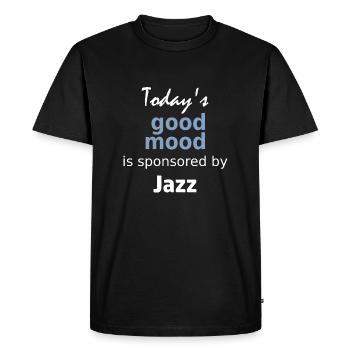 La bonne humeur d’aujourd’hui est sponsorisée par Jazz - T-shirt Premium bio Homme - noir - Devant - Nico (187cm)