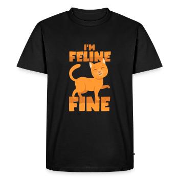 Jeu de mots pour chat - T-shirt Premium bio Homme - noir - Devant - Nico (187cm)