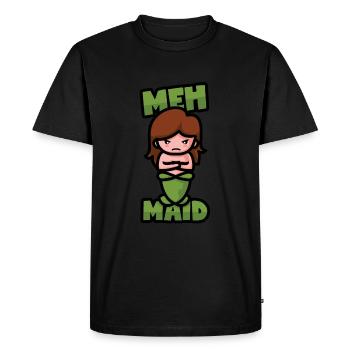 Meh! Sirène, sirène, sirène, sirène - T-shirt Premium bio Homme - noir - Devant - Nico (187cm)