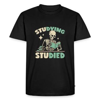 Squelette dans l’apprentissage - T-shirt Premium bio Homme - noir - Devant - Nico (187cm)