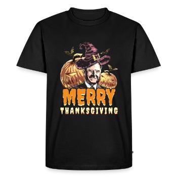 Funny President Thanksgiving Season Autumn - Men's Premium Organic T-Shirt - black - Front - Nico (187cm)