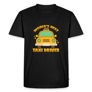 Meilleur chauffeur de taxi au monde - T-shirt Premium bio Homme - noir - Devant - Nico (187cm)