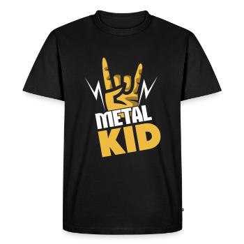 Rock Sign Rocker Main Métal Kid Metal Lover - T-shirt Premium bio Homme - noir - Devant - Nico (187cm)