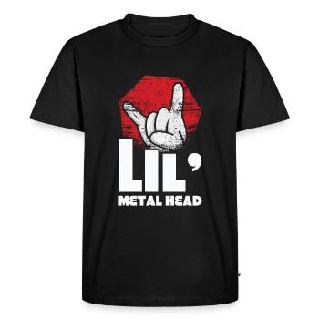 Rock Sign Rock Hand Little Metal Kid Music Lover - T-shirt Premium bio Homme - noir - Devant - Nico (187cm)
