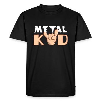Rock Sign Rocker Main Metal Kid Music Lover - T-shirt Premium bio Homme - noir - Devant - Nico (187cm)