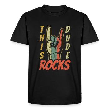 Signe Rock Rock Hand Metal Kid Rocker - T-shirt Premium bio Homme - noir - Devant - Nico (187cm)