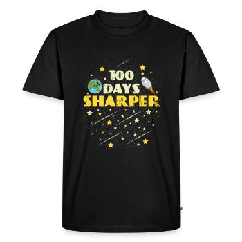 Student 100th Day Sharper Ship 100 Days Of School - Men's Premium Organic T-Shirt - black - Front - Nico (187cm)