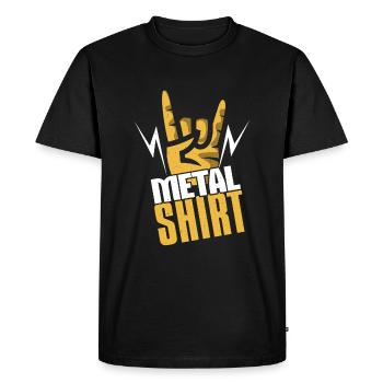Rock Sign Rocker Main Metal Love Metal Lover - T-shirt Premium bio Homme - noir - Devant - Nico (187cm)