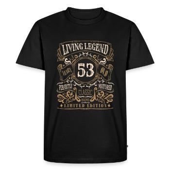 Retro Vintage Birth Whisky Age 53 ans - T-shirt Premium bio Homme - noir - Devant - Nico (187cm)