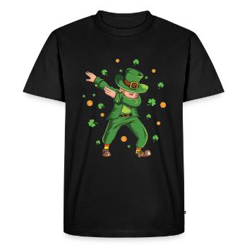 Saint Paddy Shamrock Saint Patricks Dab Leprechaun - T-shirt Premium bio Homme - noir - Devant - Nico (187cm)