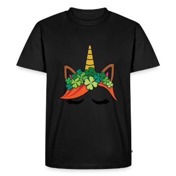 Licorne Enfants Kawaii Bonne Saint-Patrick - T-shirt Premium bio Homme - noir - Devant - Nico (187cm)
