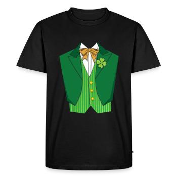Costume Saint Paddy Shamrock Saint Patricks - T-shirt Premium bio Homme - noir - Devant - Nico (187cm)