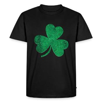 Colorful Shamrock Lucky Happy Saint Patrick Day - Men's Premium Organic T-Shirt - black - Front - Nico (187cm)