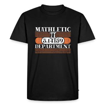 Math Department Sport Math Holiday Mathematics Pi - Men's Premium Organic T-Shirt - black - Front - Nico (187cm)