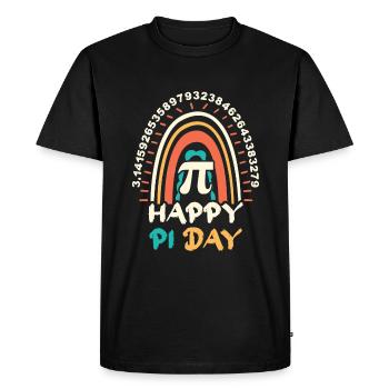 Vintage Pi Math Holiday Mathématiques Groovy Pi Day - T-shirt Premium bio Homme - noir - Devant - Nico (187cm)