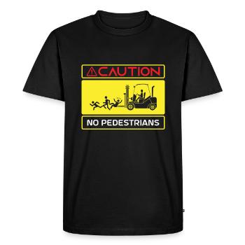 Caution Forklift Driver Truck Forklift Operator - Men's Premium Organic T-Shirt - black - Front - Nico (187cm)