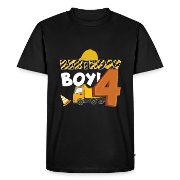 4 Years Old Kids Truck Trucker Driver - Men's Premium Organic T-Shirt - black - Front - Nico (187cm)