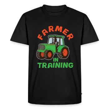 Agriculteur en formation Tractor Truck Ranch Farm - T-shirt Premium bio Homme - noir - Devant - Nico (187cm)