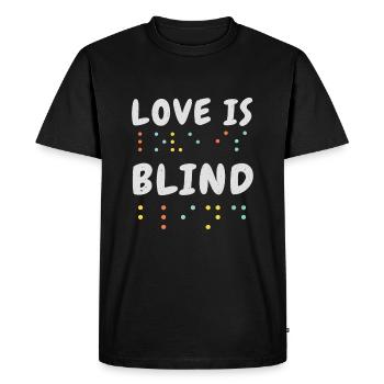 Braille Alphabet Love Braille Language Braille - Men's Premium Organic T-Shirt - black - Front - Nico (187cm)