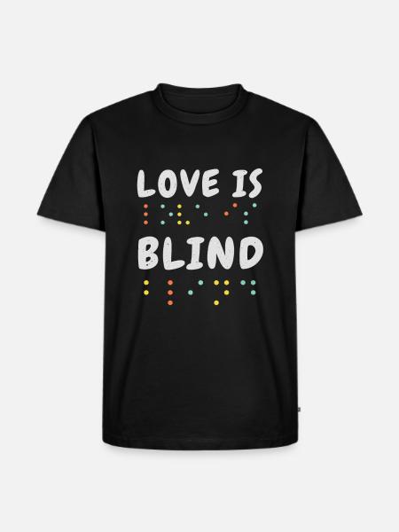 Braille Alphabet Love Braille Language Braille - Men's Premium Organic T-Shirt - black