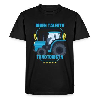 Un jeune conducteur de tracteur talentueux aime un agriculteur agricole - T-shirt Premium bio Homme - noir - Devant - Nico (187cm)