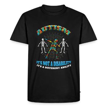 Different Ability Skeleton Autism Awareness - Men's Premium Organic T-Shirt - black - Front - Nico (187cm)
