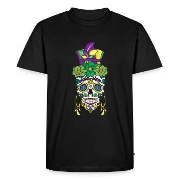 Mardi Gras Party Sugar Bone Muertos Halloween - Men's Premium Organic T-Shirt - black - Front - Nico (187cm)