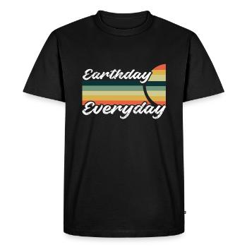 Everyday Planet Oceans Day Vintage Earth Day - Men's Premium Organic T-Shirt - black - Front - Nico (187cm)
