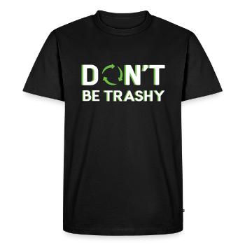 Recycle Quotes Nature Oceans Day Earth Day - Men's Premium Organic T-Shirt - black - Front - Nico (187cm)