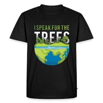Speak For Trees Save Nature Oceans Day Earth Day - Men's Premium Organic T-Shirt - black - Front - Nico (187cm)