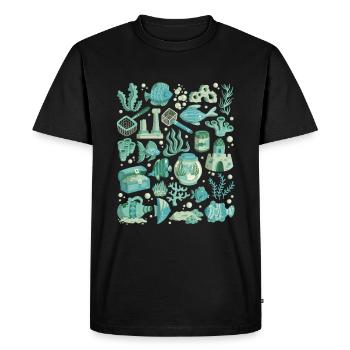 Aquarium - T-shirt Premium bio Homme - noir - Devant - Nico (187cm)