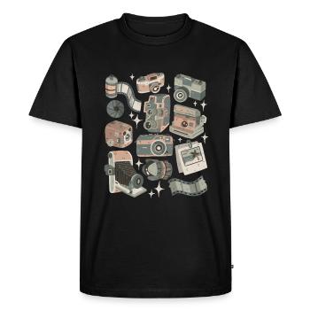 Caméras analogiques - T-shirt Premium bio Homme - noir - Devant - Nico (187cm)
