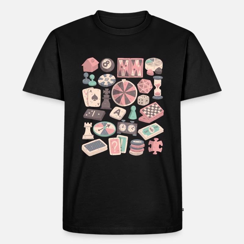 Brettspiele und Gesellschaftsspiele - Männer Premium Bio T-Shirt - Schwarz