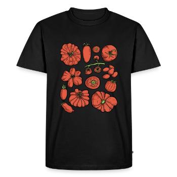 Tomatoes - Men's Premium Organic T-Shirt - black - Front - Nico (187cm)