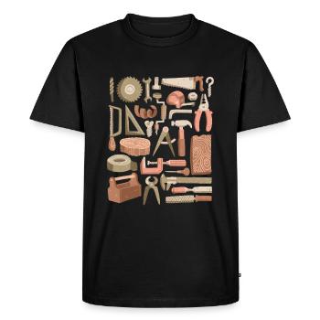 Carpenter, carpenter and carpenter - Men's Premium Organic T-Shirt - black - Front - Nico (187cm)