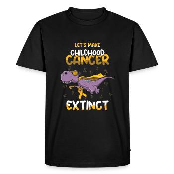 September Support Dinosaur Childhood Cancer - Men's Premium Organic T-Shirt - black - Front - Nico (187cm)