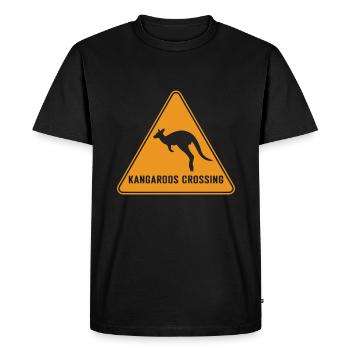 Kangourou Crossing Australia Day Australie - T-shirt Premium bio Homme - noir - Devant - Nico (187cm)