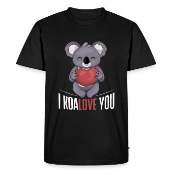 Australia Australia Day Australian Koala Love You - T-shirt Premium bio Homme - noir - Devant - Nico (187cm)