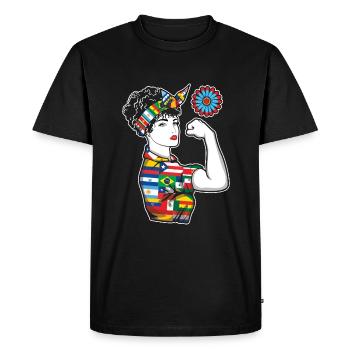 Girl Celebrate National Hispanic Heritage - Men's Premium Organic T-Shirt - black - Front - Nico (187cm)