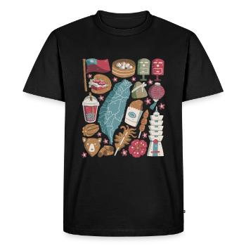 Taiwan - Men's Premium Organic T-Shirt - black - Front - Nico (187cm)