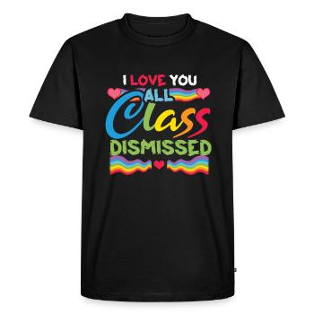 Day Of School Happy Last Rainbow Class Dismissed - Men's Premium Organic T-Shirt - black - Front - Nico (187cm)