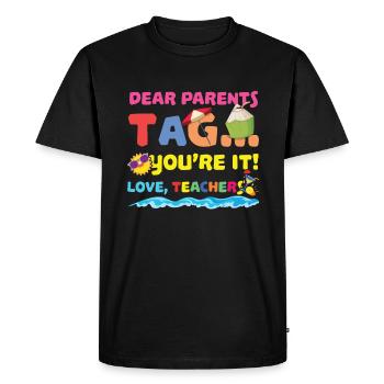 Parents It Day Of School Happy Last Class Teacher - Men's Premium Organic T-Shirt - black - Front - Nico (187cm)