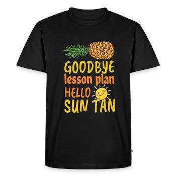 Ananas Été Jour De L’Ecole Joyeux Dernier Soleil - T-shirt Premium bio Homme - noir - Devant - Nico (187cm)