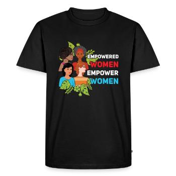 Poing Autonomiser les femmes Féminisme Droits Femmes Égalité - T-shirt Premium bio Homme - noir - Devant - Nico (187cm)