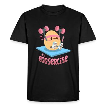 Dicton d’entraînement, jeu de mots de fitness - T-shirt Premium bio Homme - noir - Devant - Nico (187cm)