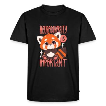 Neurodiversity is important - Men's Premium Organic T-Shirt - black - Front - Nico (187cm)