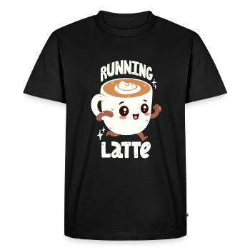 Caffè Latte is late - Men's Premium Organic T-Shirt - black - Front - Nico (187cm)