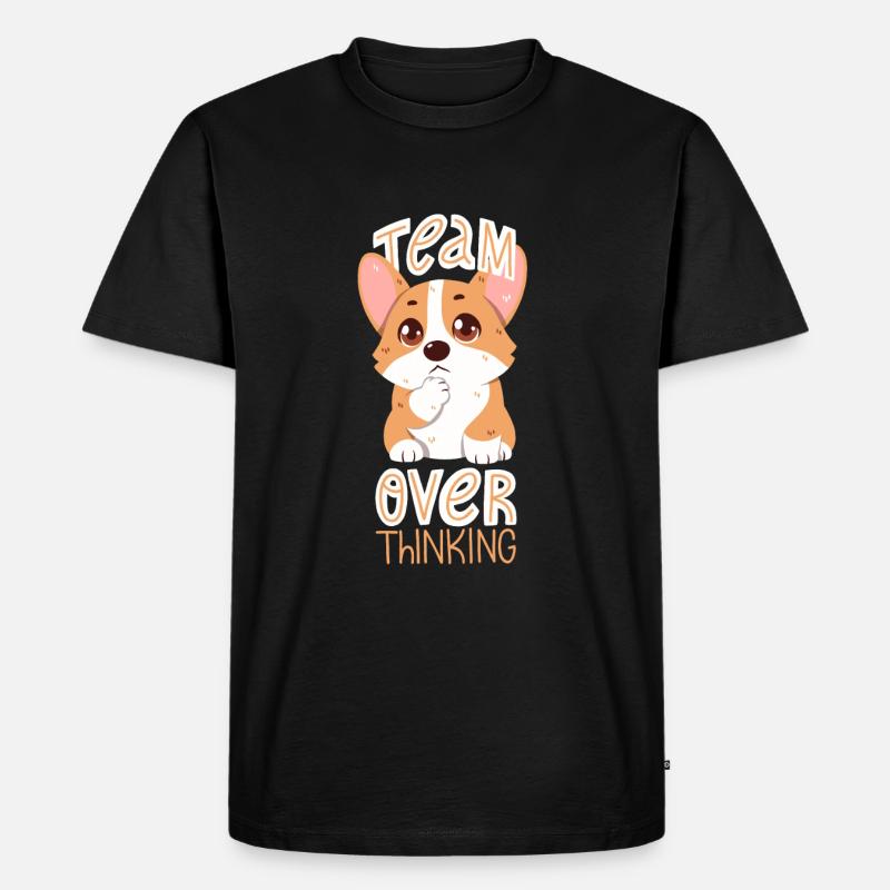 Team Overthinking - Männer Premium Bio T-Shirt - Schwarz