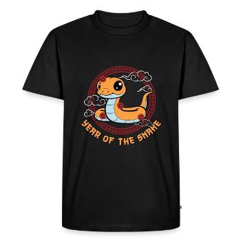 Année Du Serpent Kawaii Zodiac Nouvel An Chinois - T-shirt Premium bio Homme - noir - Devant - Nico (187cm)