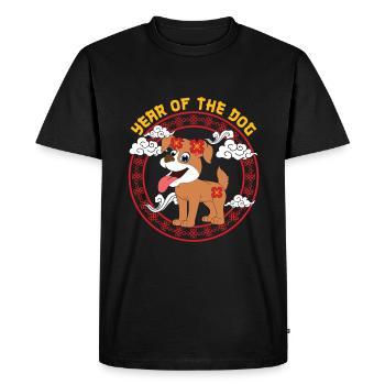 Année Du Chien Zodiaque Mignon Kawaii Nouvel An - T-shirt Premium bio Homme - noir - Devant - Nico (187cm)